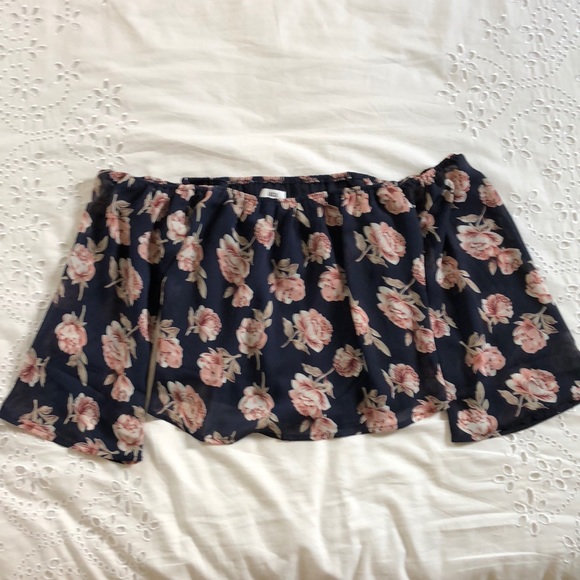 Floral-print off shoulder croptop - Picture 1 of 1